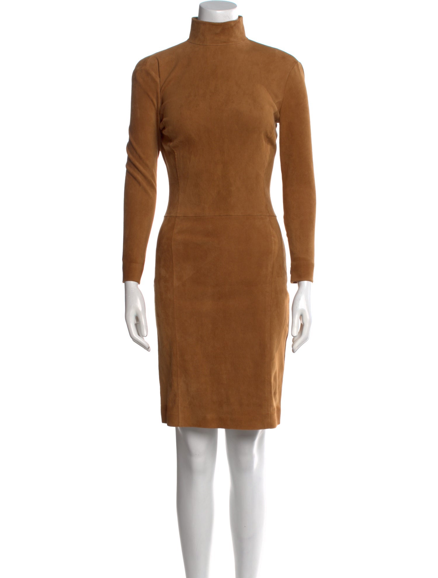 Ralph Lauren Purple Label Suede Knee-Length Dress