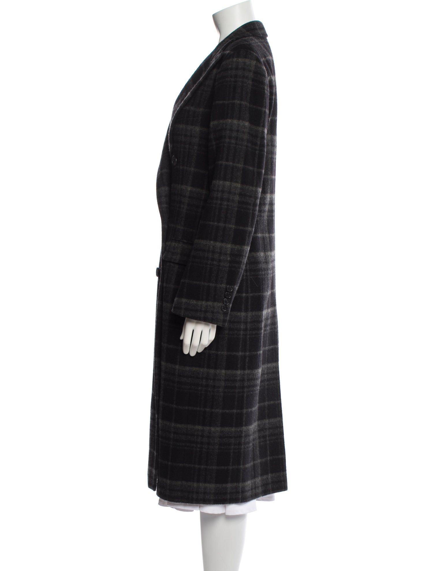 Ralph Lauren Collection Wool Plaid Print Peacoat w/ Tags