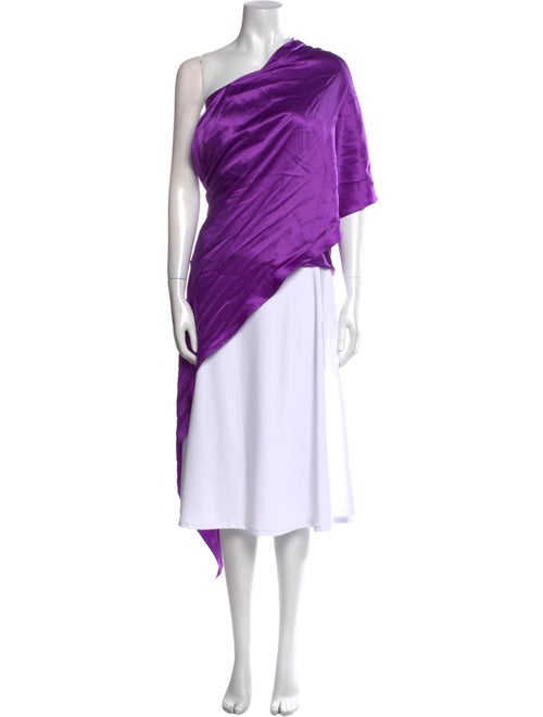 Ralph Lauren Purple Label Silk One-Shoulder Tunic