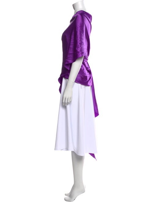 Ralph Lauren Purple Label Silk One-Shoulder Tunic