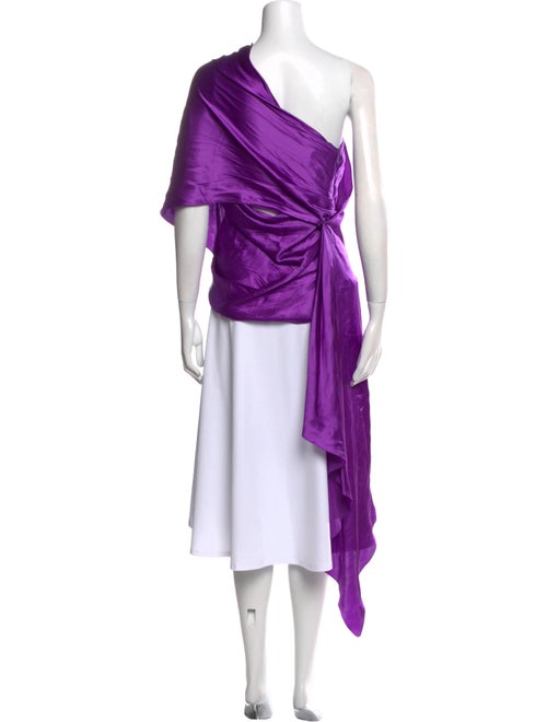 Ralph Lauren Purple Label Silk One-Shoulder Tunic
