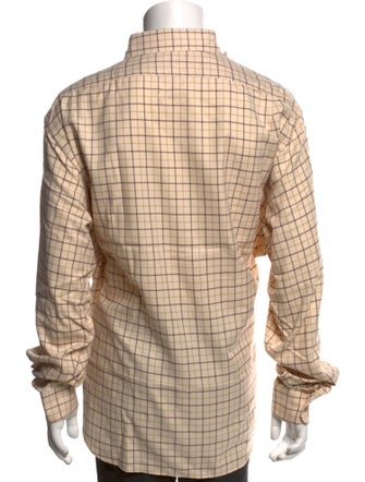 Ralph Lauren Purple Label Plaid Print Long Sleeve Shirt