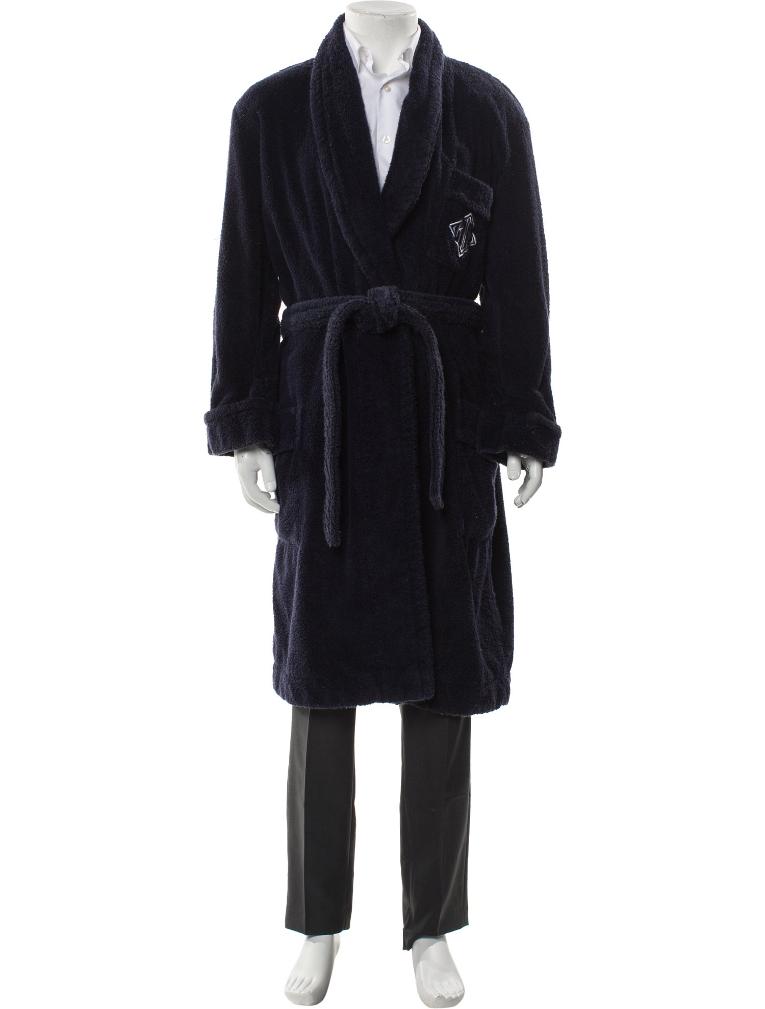 Ralph Lauren Purple Label Embroidered Accent Robe