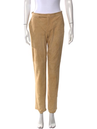 Ralph Lauren Purple Label Lambskin Straight Leg Pants