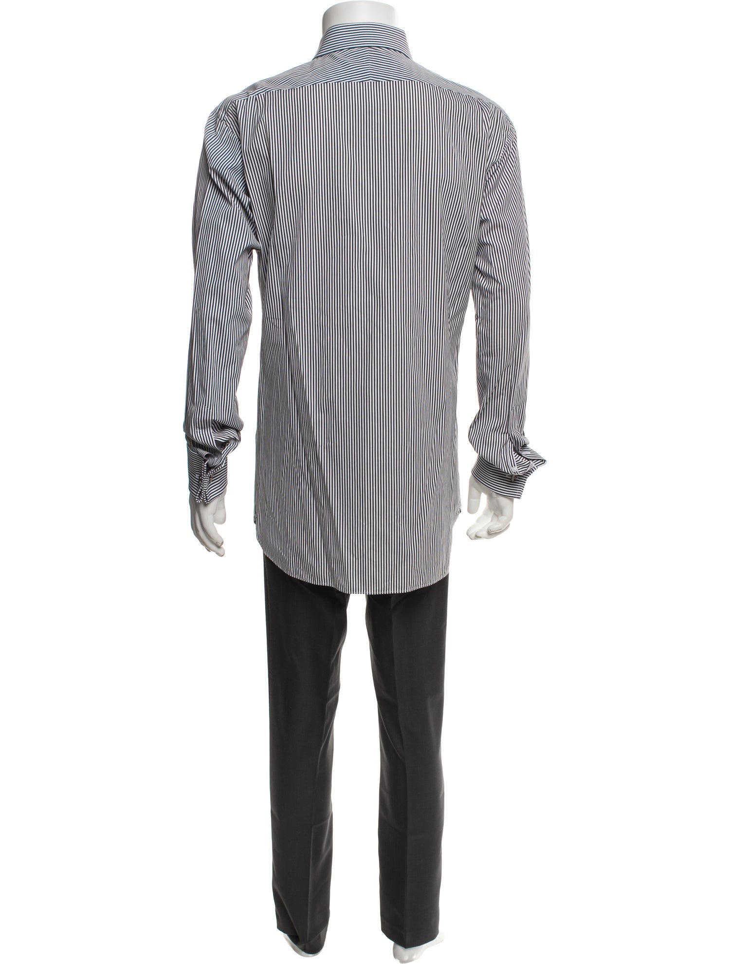 Ralph Lauren Purple Label Striped Long Sleeve Dress Shirt