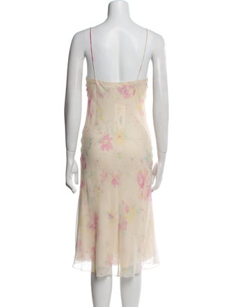 Ralph Lauren Purple Label Floral Print Midi Length Dress