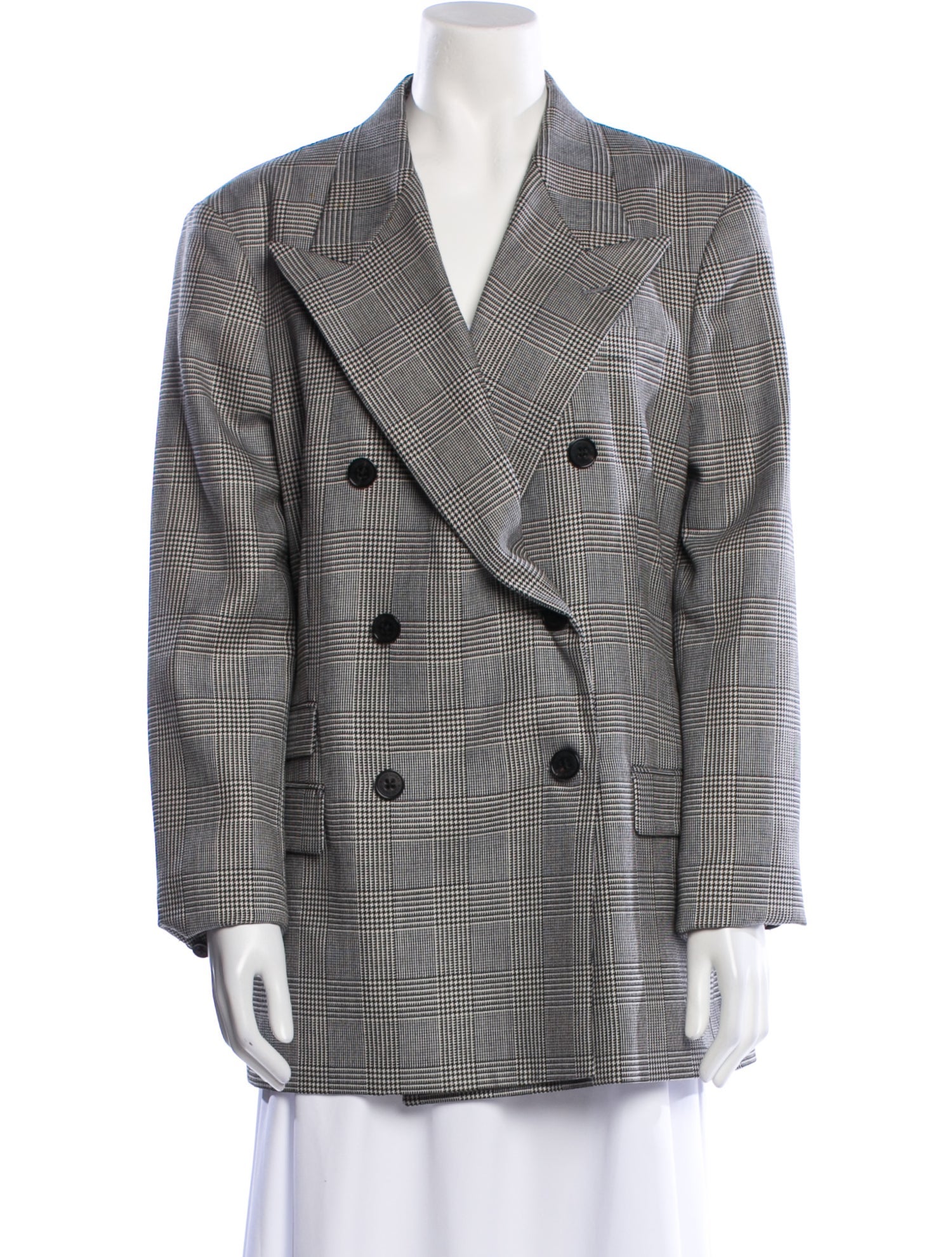 Ralph Lauren Purple Label Wool Houndstooth Print Blazer