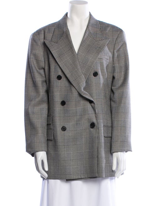 Ralph Lauren Purple Label Wool Houndstooth Print Blazer