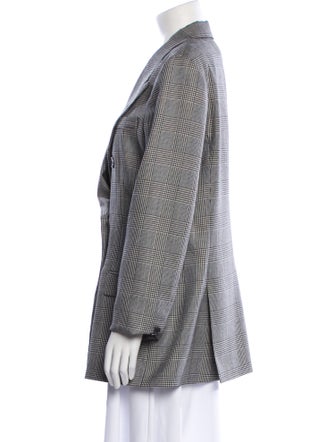 Ralph Lauren Purple Label Wool Houndstooth Print Blazer