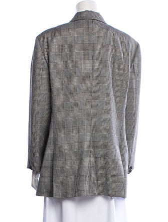 Ralph Lauren Purple Label Wool Houndstooth Print Blazer