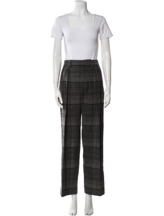 Ralph Lauren Purple Label Wool Plaid Print Pantsuit
