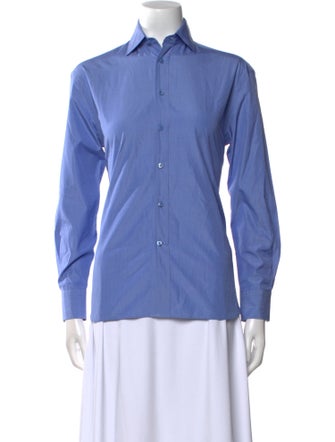 Ralph Lauren Purple Label Long Sleeve Button-Up Top