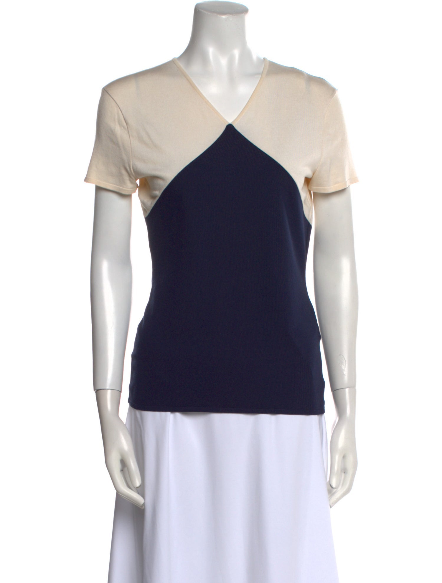 Ralph Lauren Purple Label Silk V-Neck Top