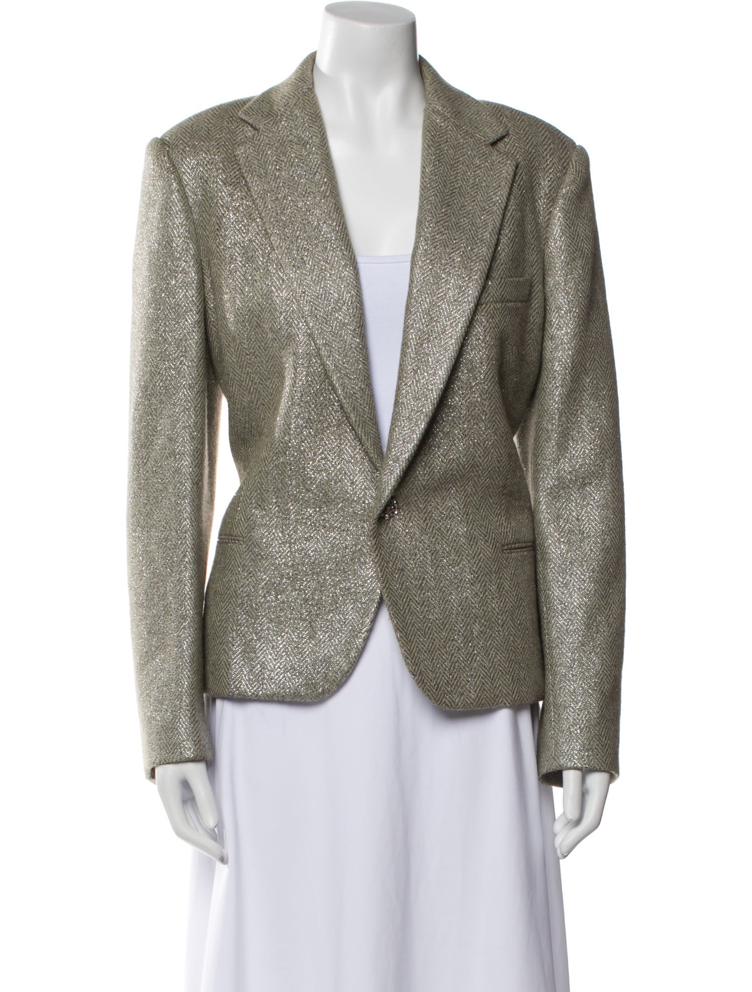 Ralph Lauren Purple Label Wool Printed Blazer