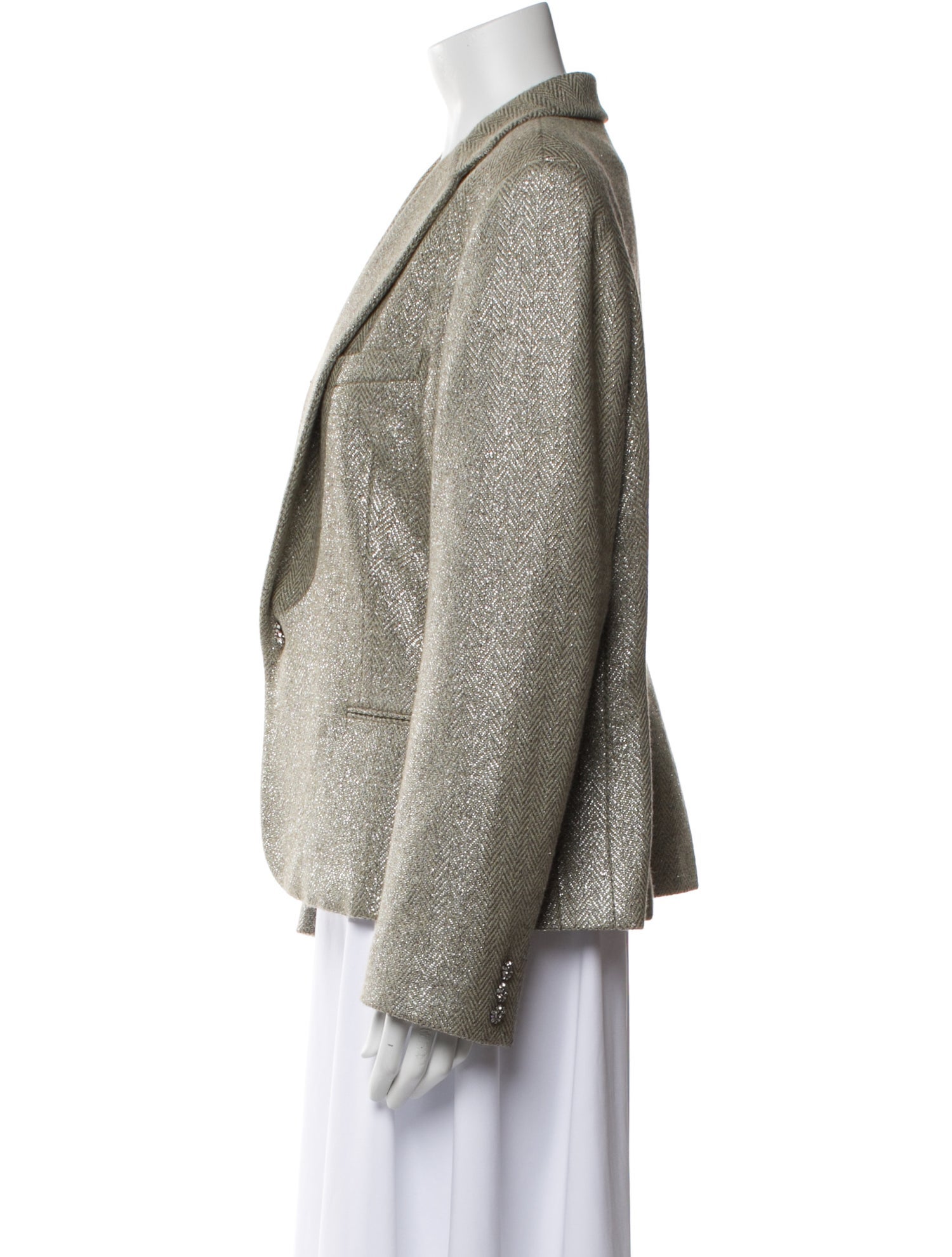 Ralph Lauren Purple Label Wool Printed Blazer