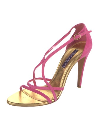 Ralph Lauren Purple Label Suede Slingback Sandals