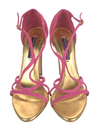 Ralph Lauren Purple Label Suede Slingback Sandals