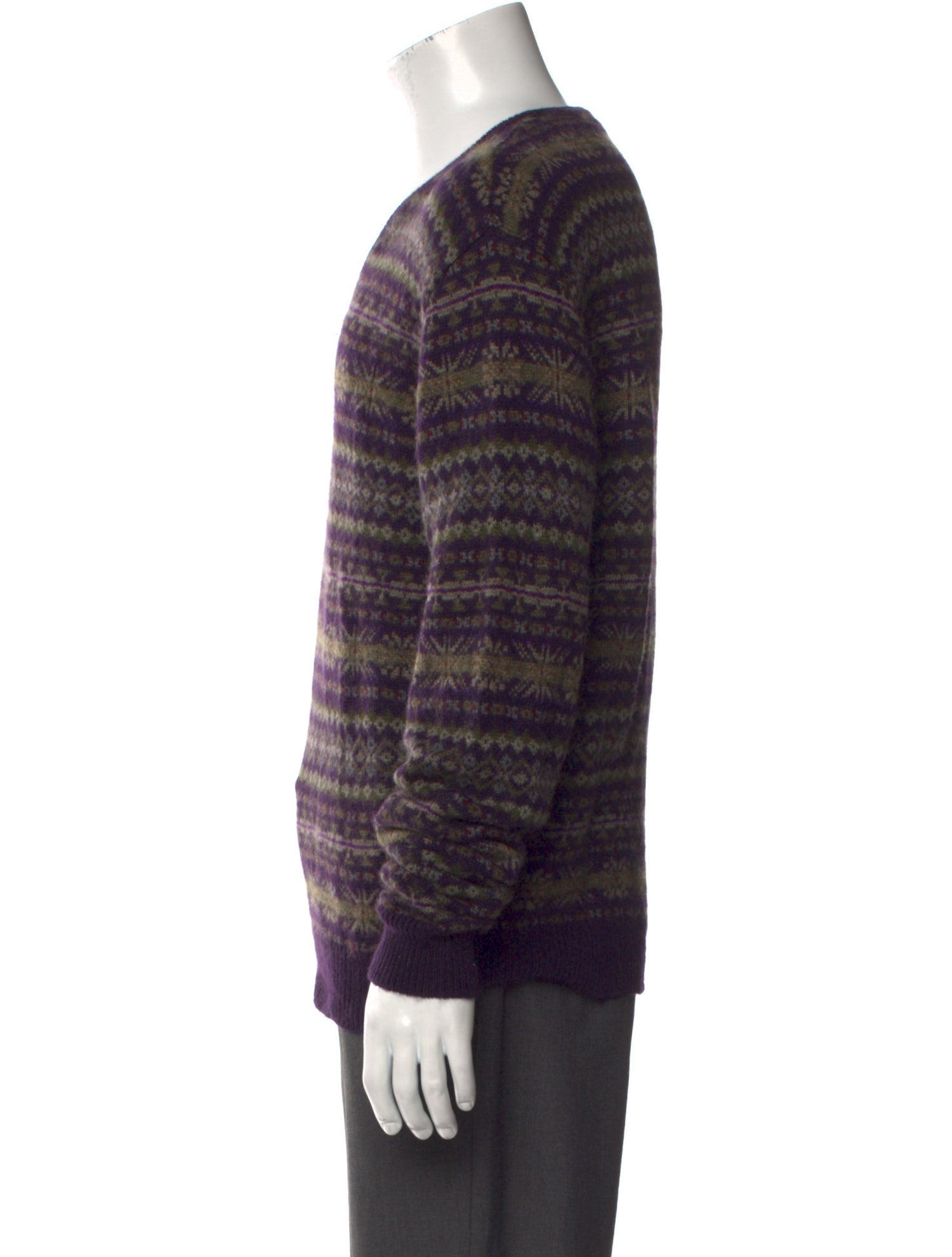 Ralph Lauren Purple Label Cashmere Striped Pullover