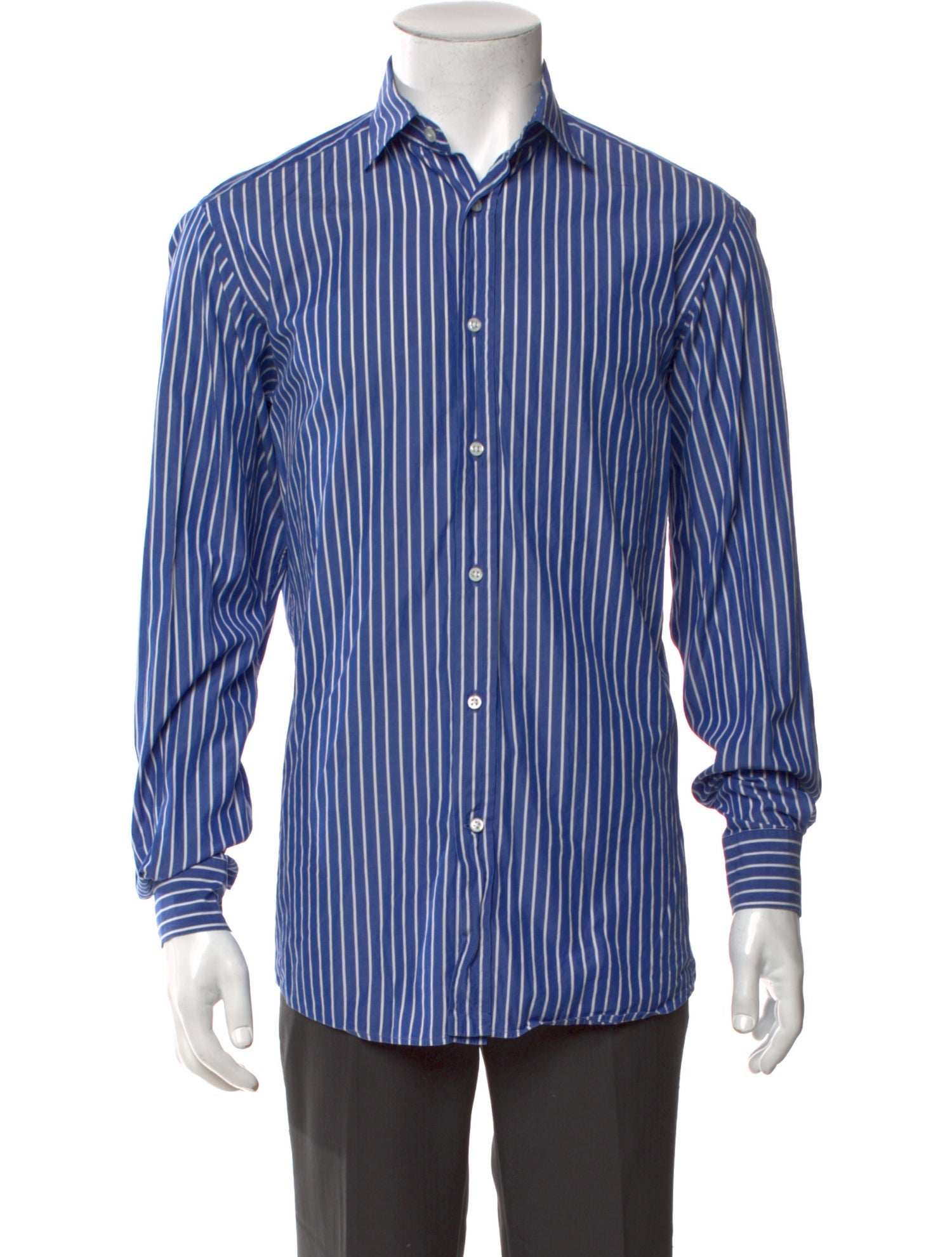 Ralph Lauren Purple Label Striped Long Sleeve Dress Shirt
