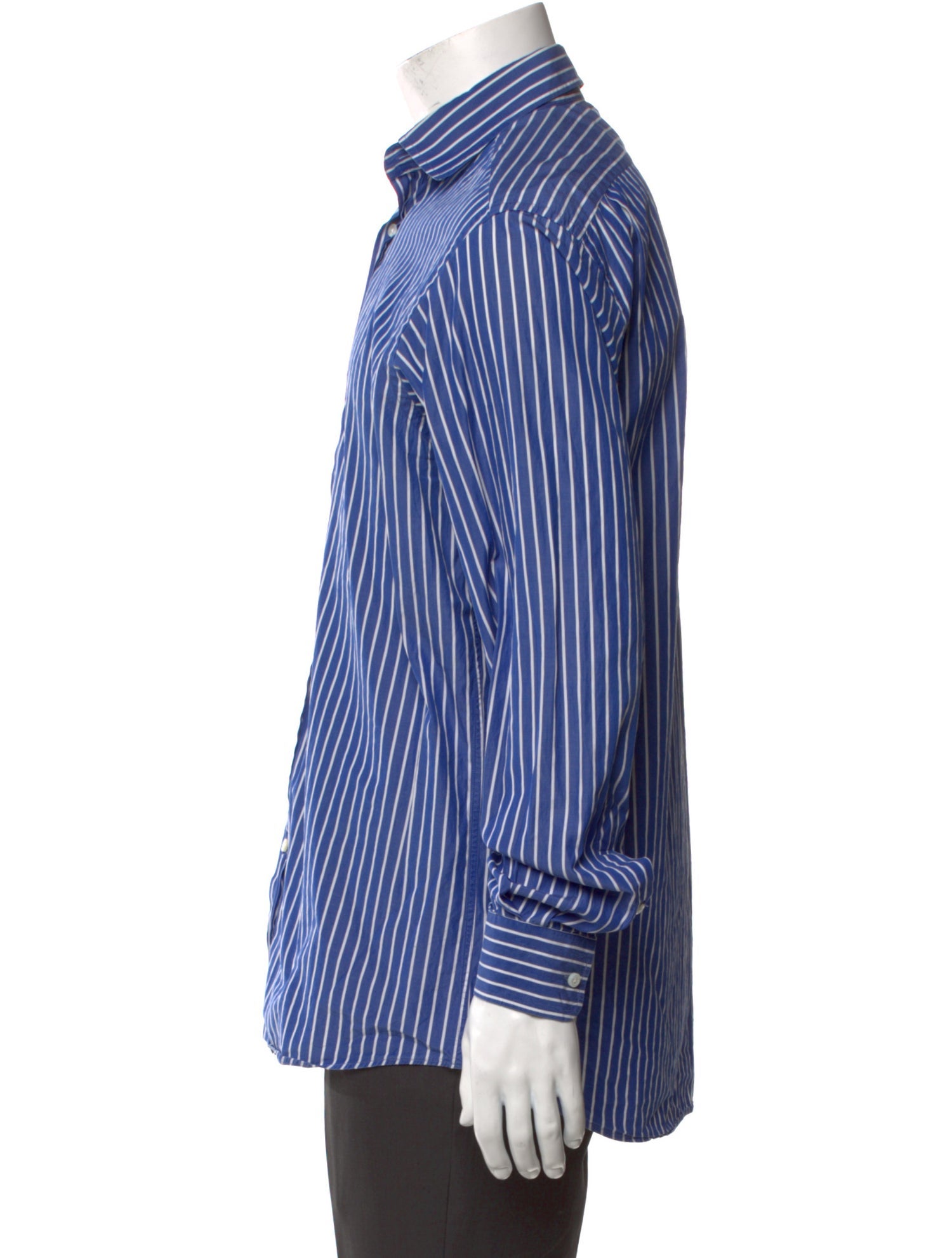 Ralph Lauren Purple Label Striped Long Sleeve Dress Shirt