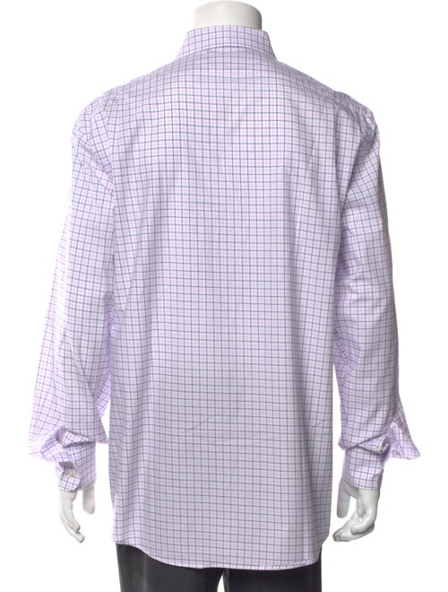 Ralph Lauren Purple Label Plaid Print Long Sleeve Dress Shirt