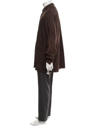 Ralph Lauren Purple Label Suede Trench Coat