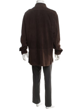 Ralph Lauren Purple Label Suede Trench Coat