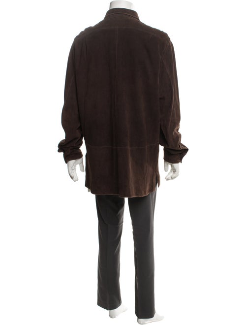 Ralph Lauren Purple Label Suede Trench Coat