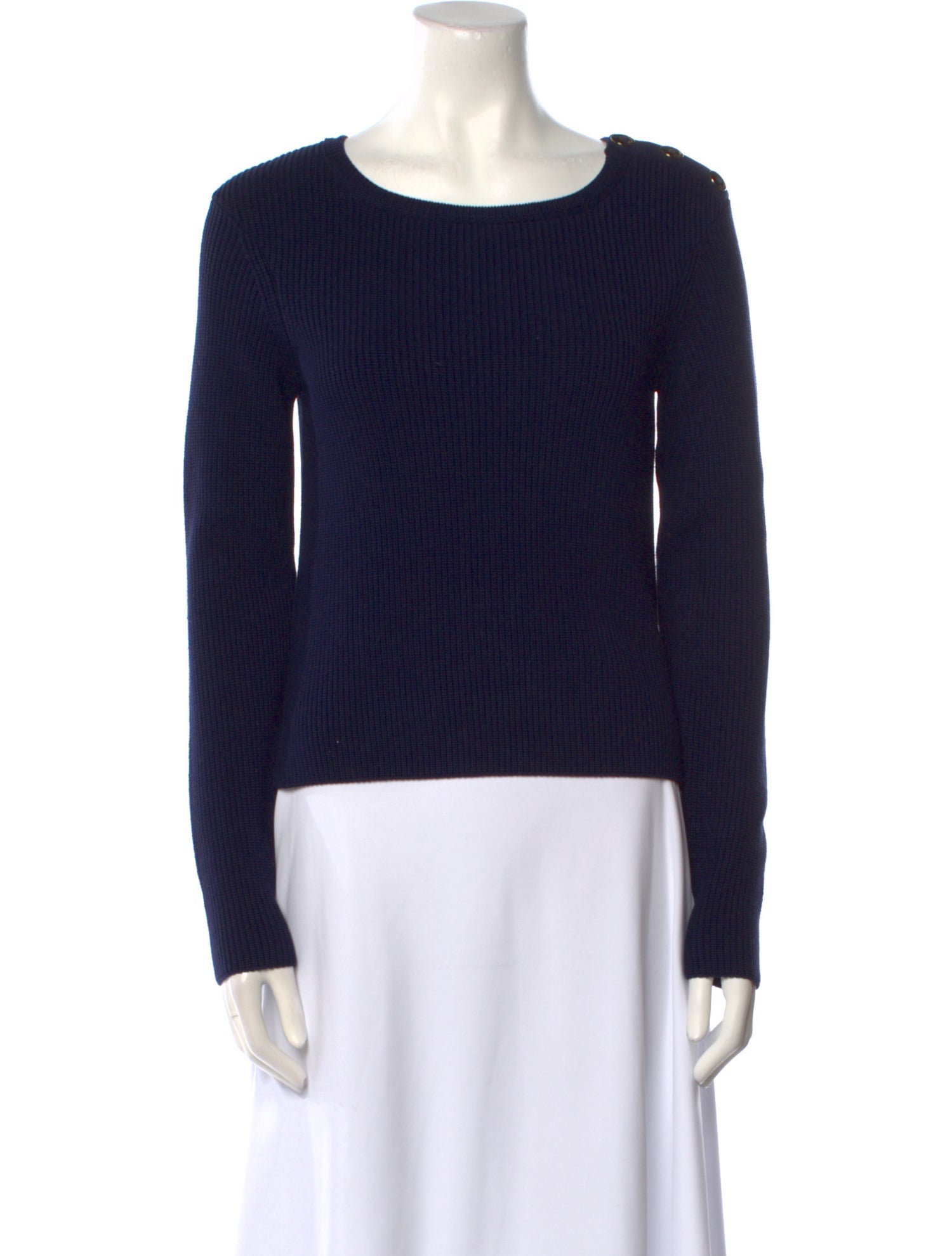 Ralph Lauren Purple Label Silk Scoop Neck Sweater