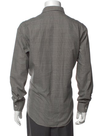 Ralph Lauren Purple Label Plaid Print Long Sleeve Shirt