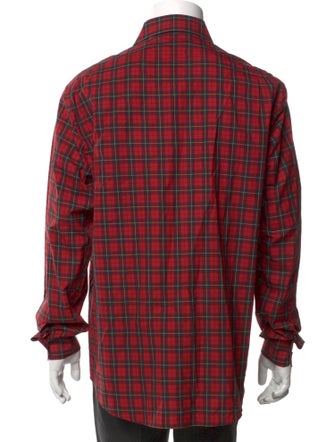 Ralph Lauren Purple Label Plaid Print Long Sleeve Shirt