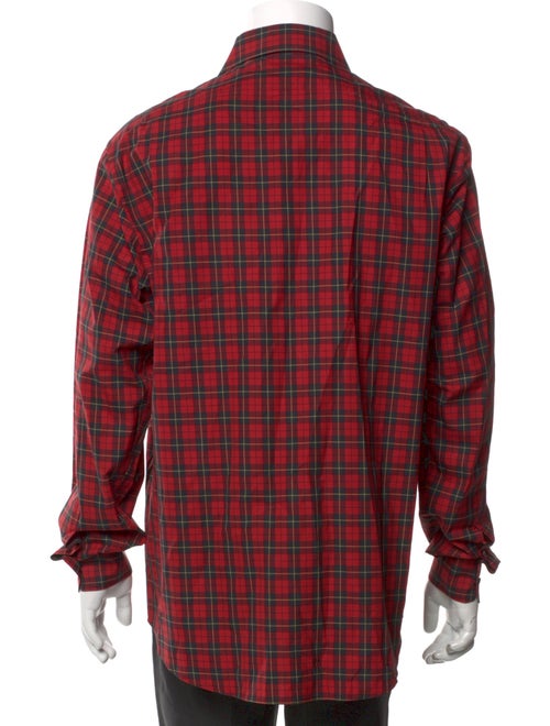 Ralph Lauren Purple Label Plaid Print Long Sleeve Shirt