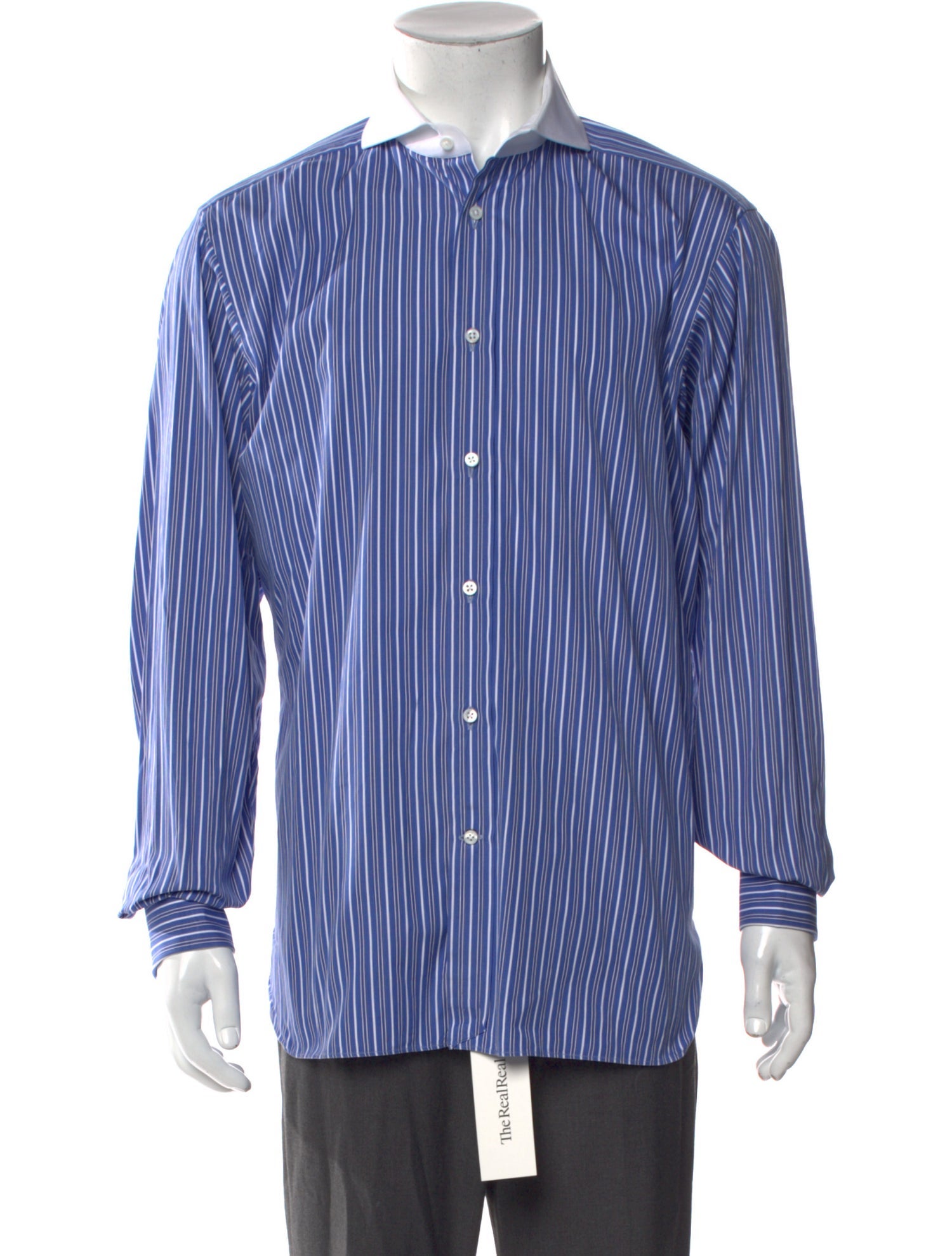 Ralph Lauren Purple Label Striped Long Sleeve Dress Shirt