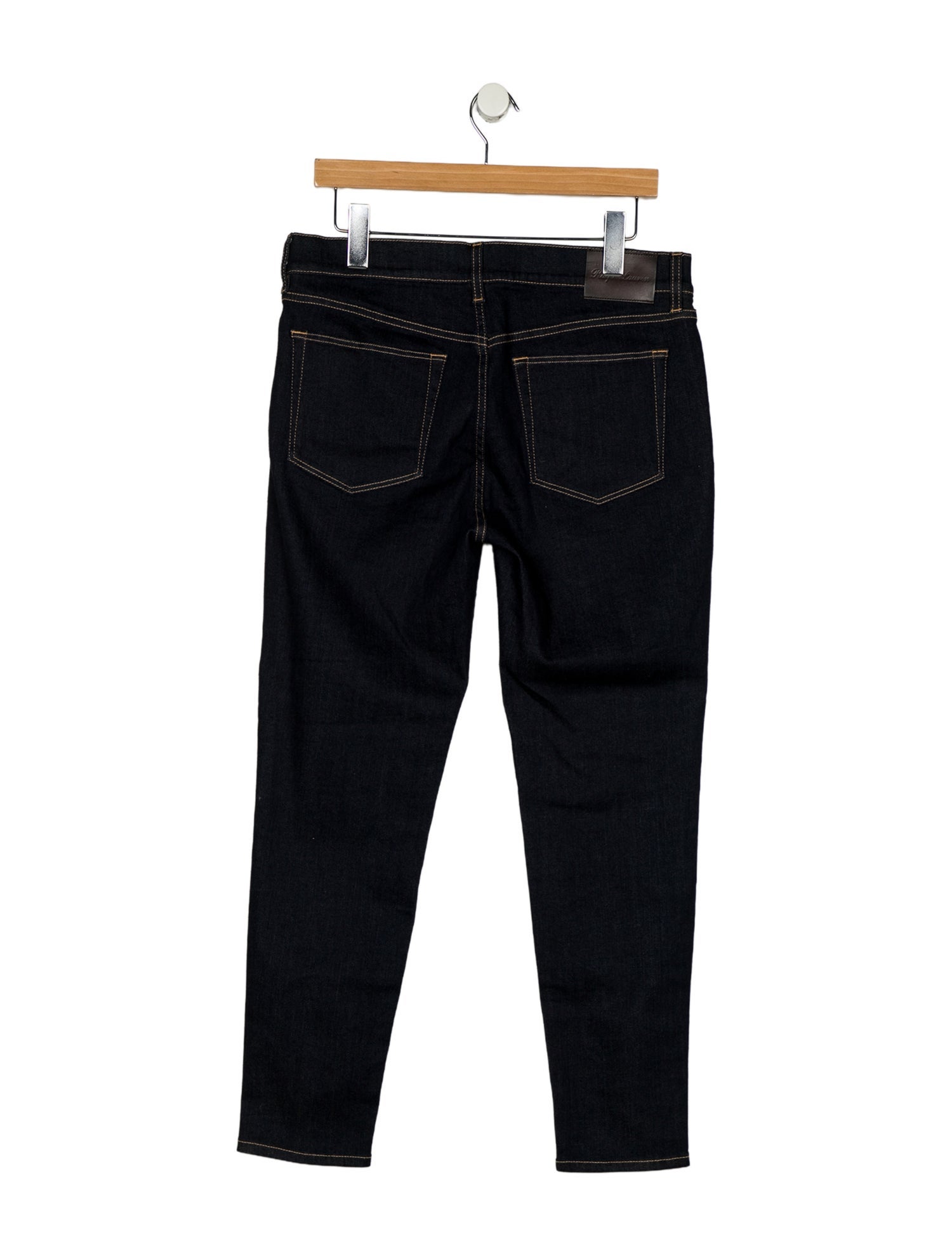 Ralph Lauren Purple Label Mid-Rise Straight Leg Jeans