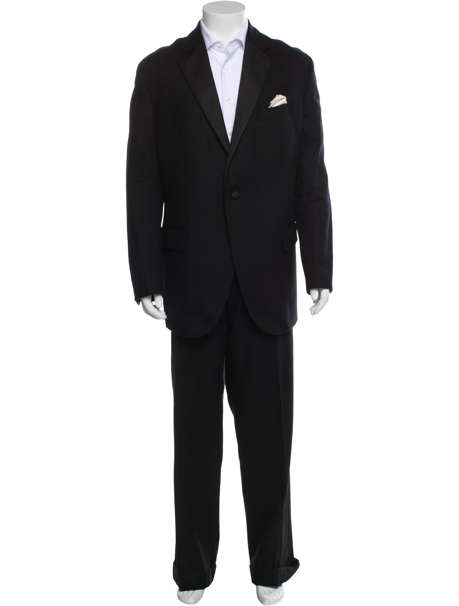 Ralph Lauren Purple Label Solid Wool Two Piece Tuxedo Suit