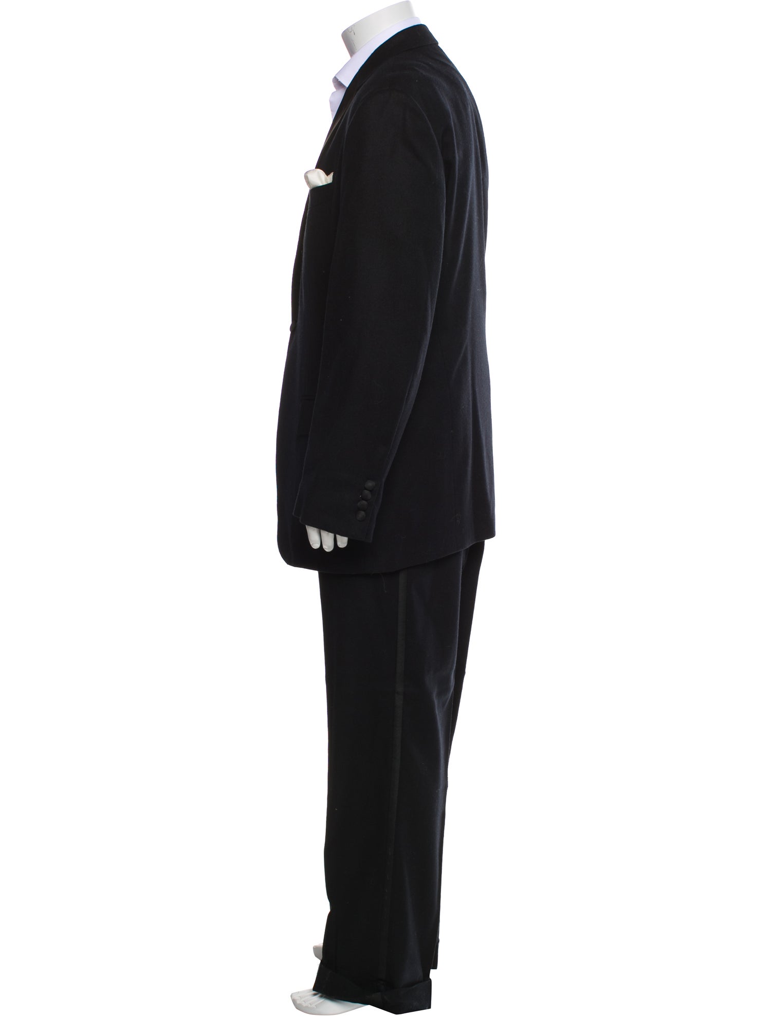 Ralph Lauren Purple Label Solid Wool Two Piece Tuxedo Suit