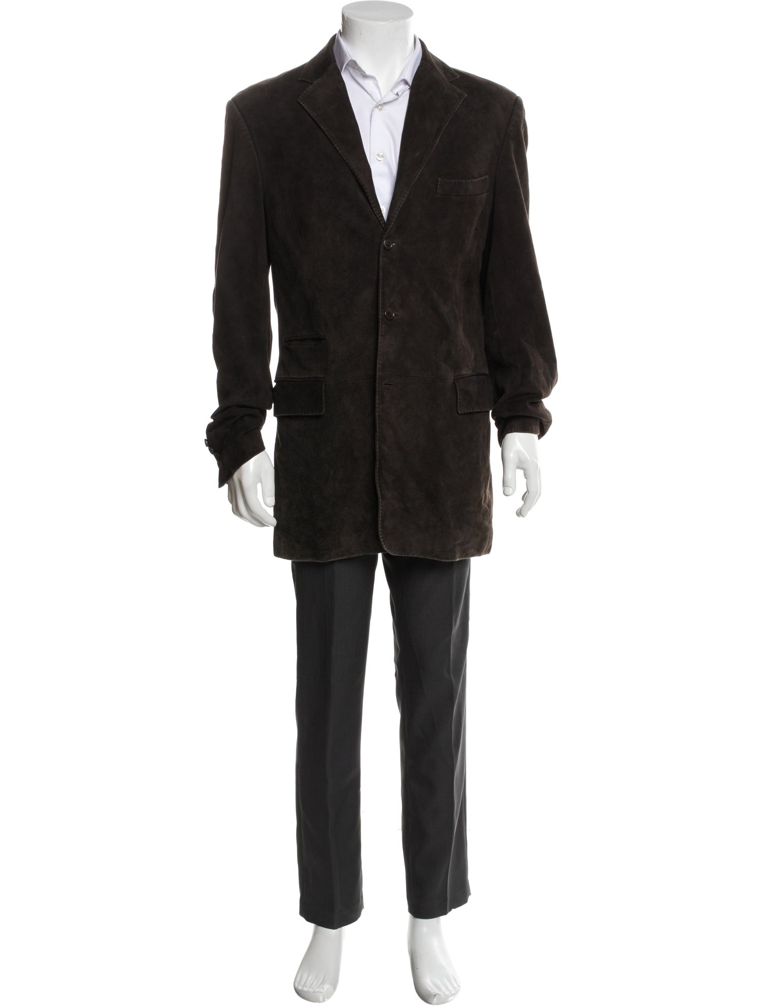 Ralph Lauren Purple Label Suede Overcoat