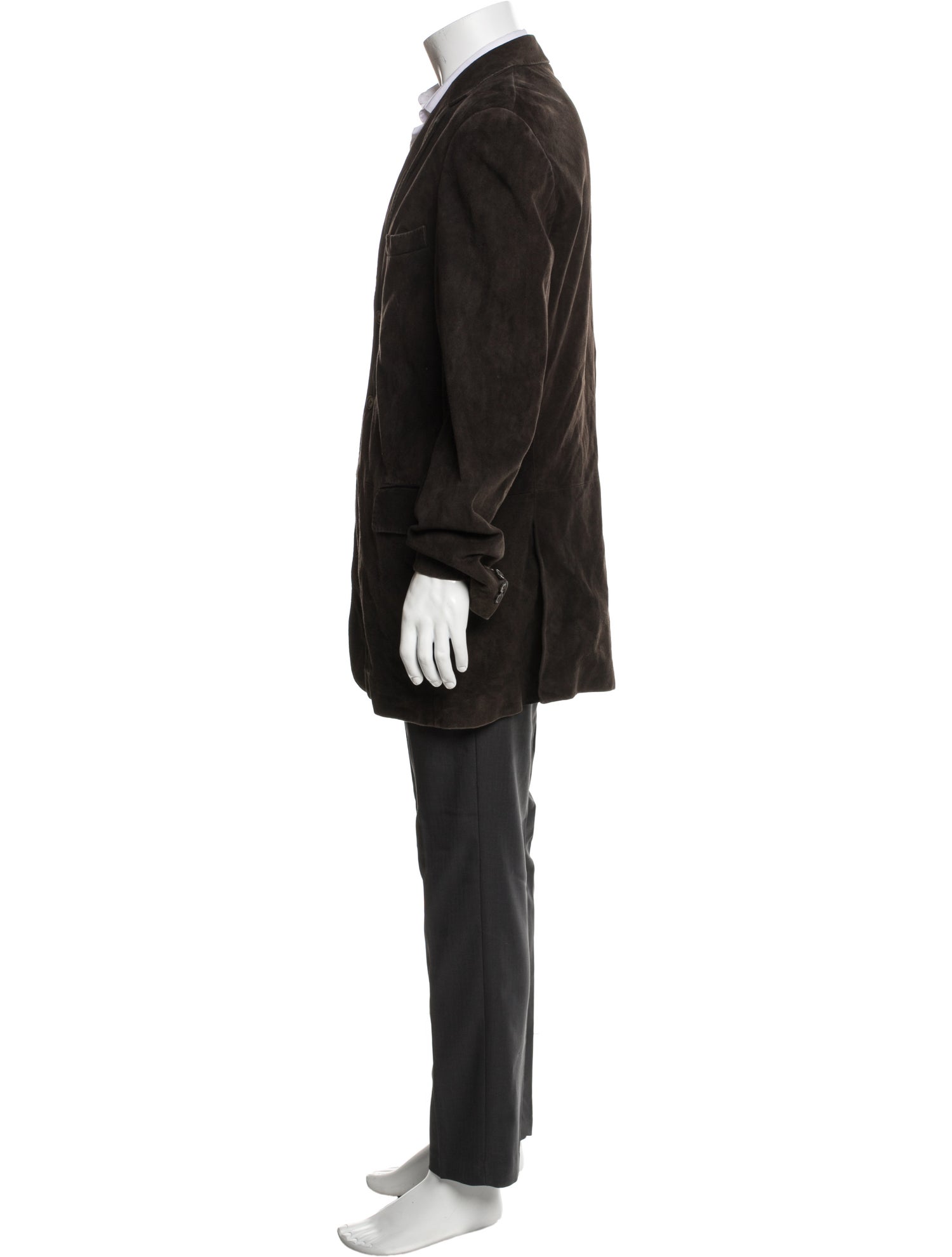 Ralph Lauren Purple Label Suede Overcoat