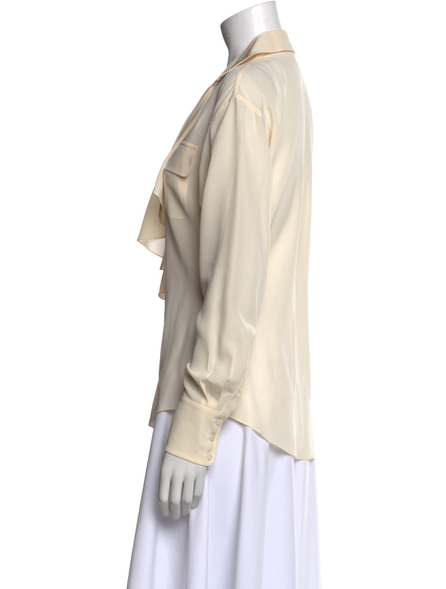 Ralph Lauren Purple Label Silk Cowl Neck Blouse