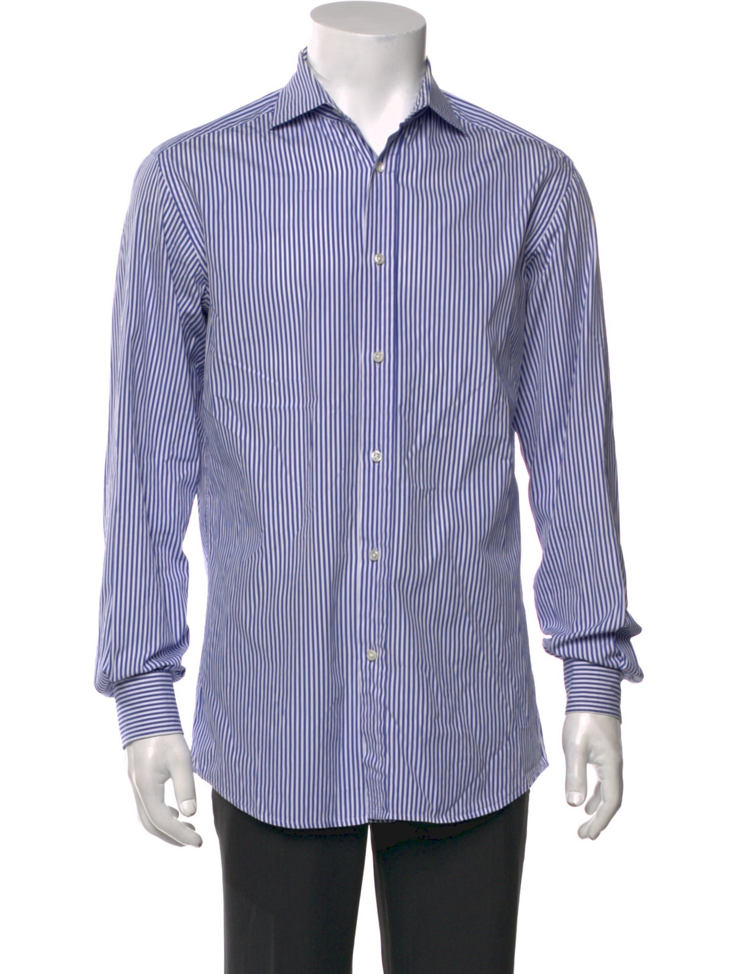 Ralph Lauren Purple Label Striped Long Sleeve Dress Shirt