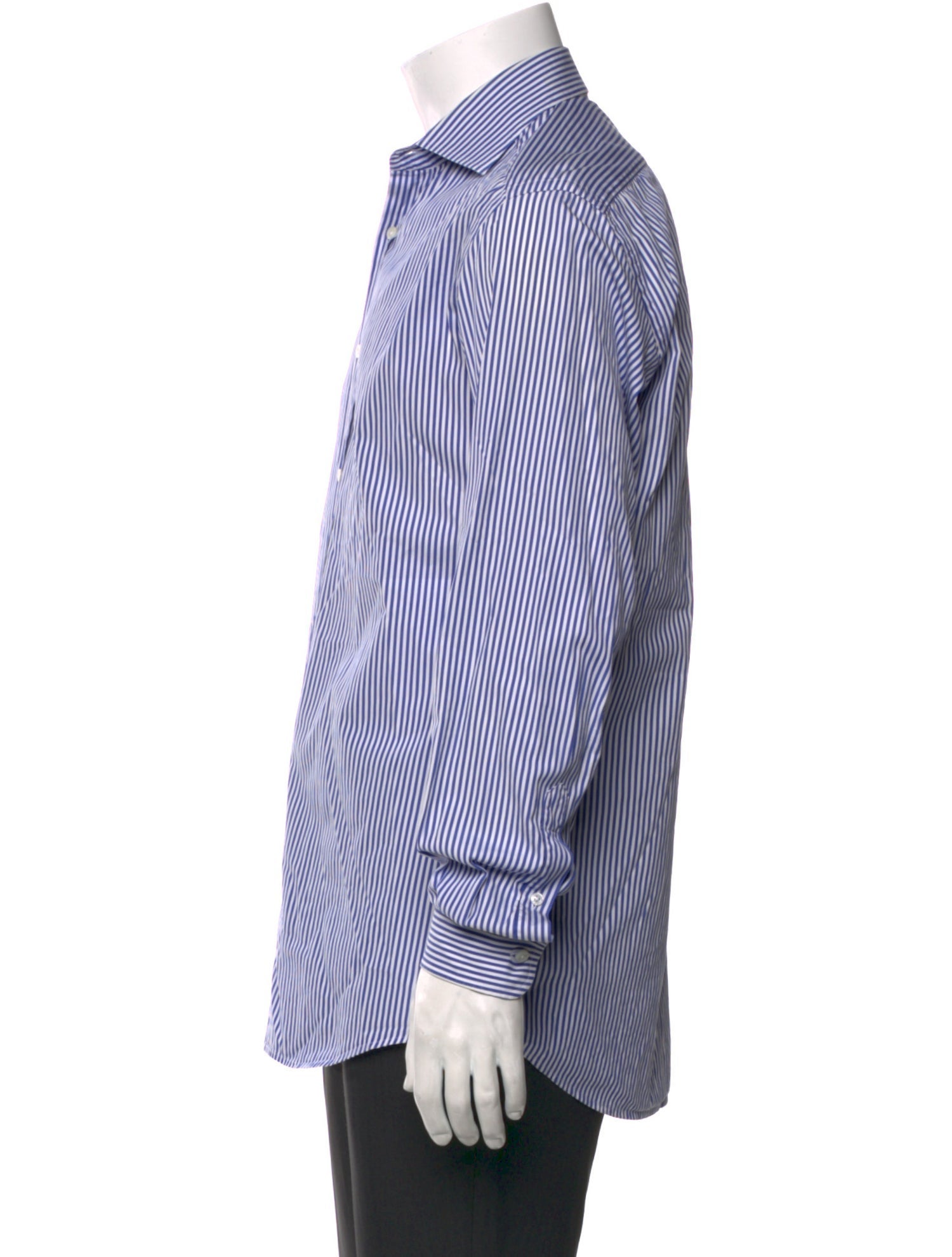 Ralph Lauren Purple Label Striped Long Sleeve Dress Shirt