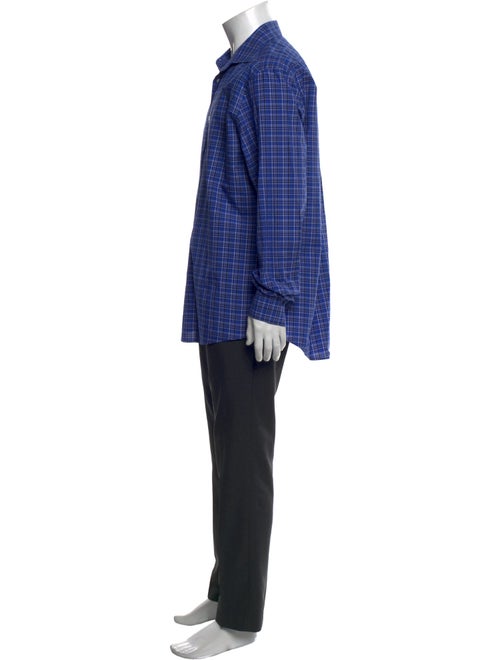 Ralph Lauren Purple Label Plaid Print Long Sleeve Shirt