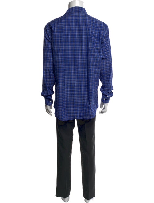 Ralph Lauren Purple Label Plaid Print Long Sleeve Shirt