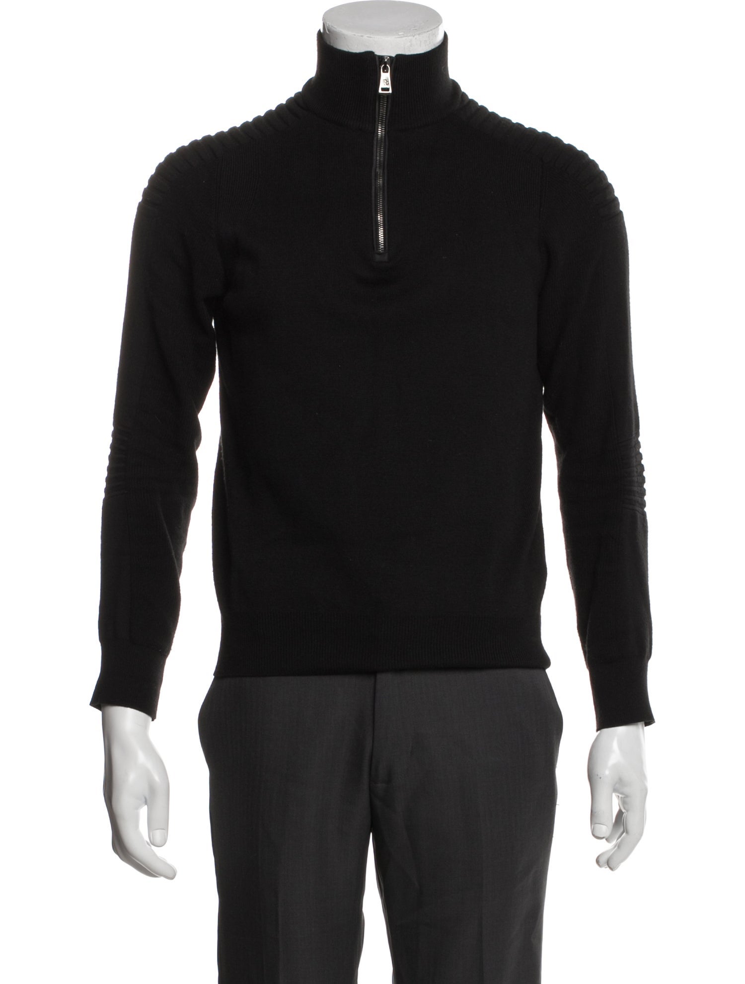 Ralph Lauren Purple Label Wool Mock Neck Polo Sweater