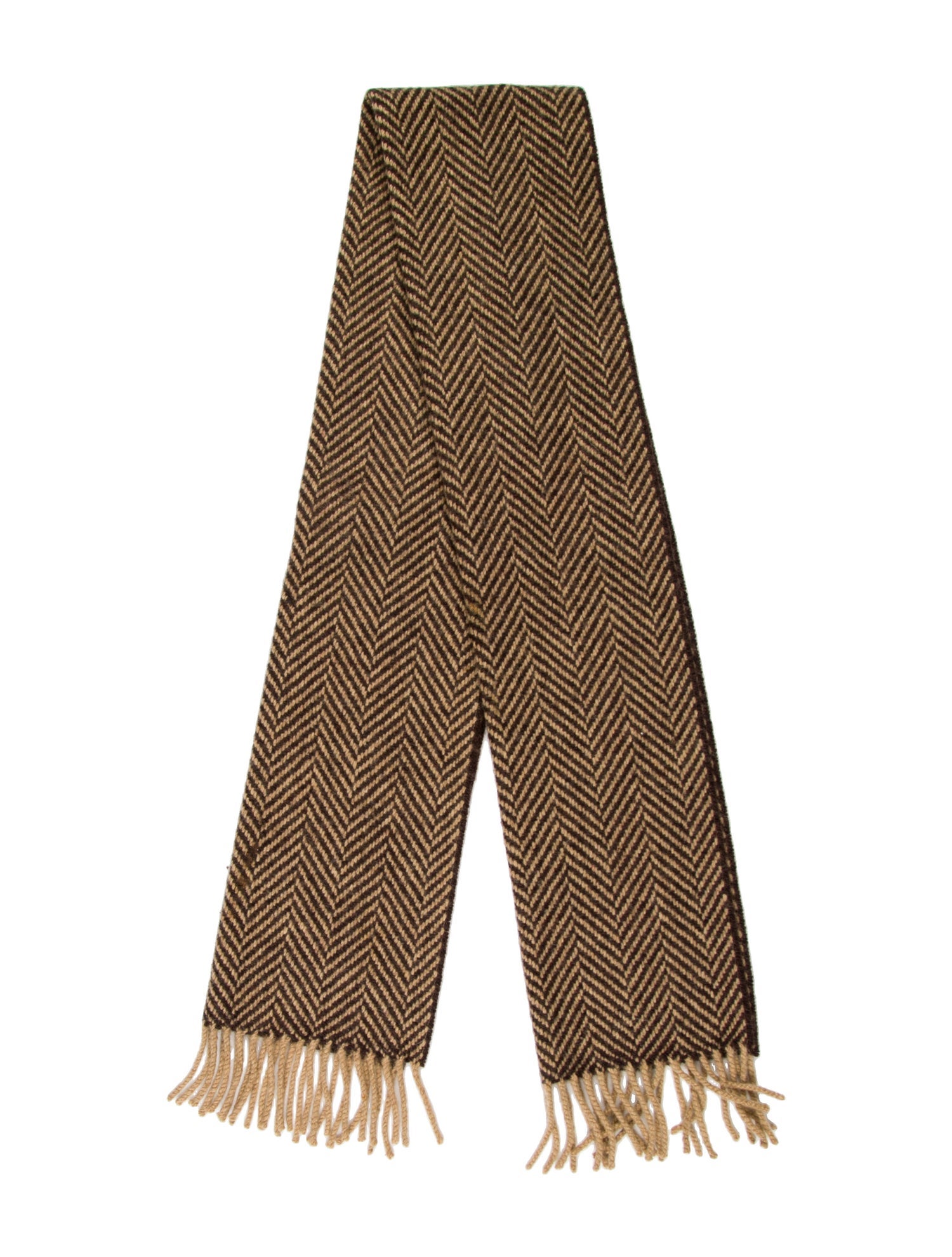 Ralph Lauren Purple Label Cashmere Tweed Pattern Scarf