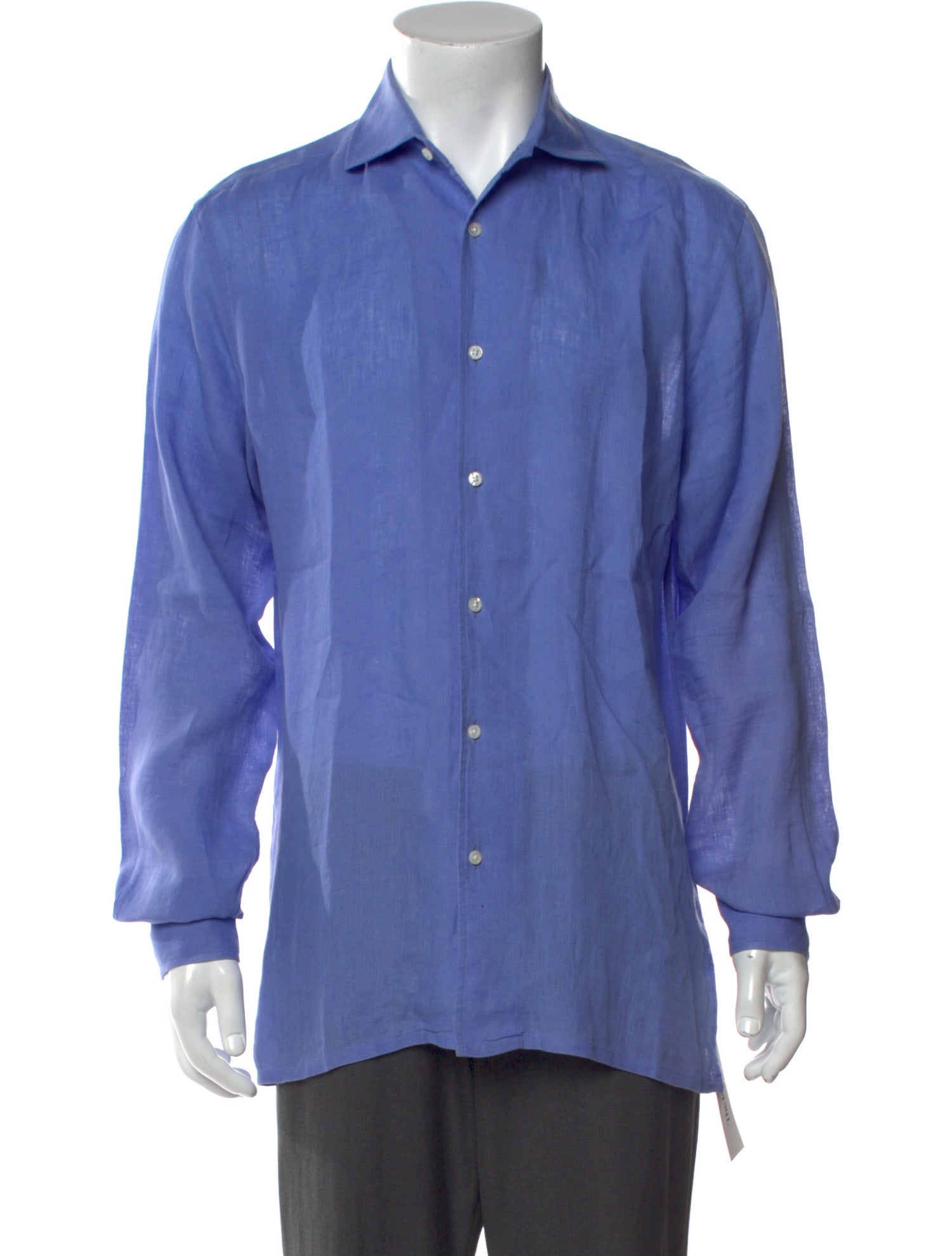 Ralph Lauren Purple Label Linen Long Sleeve Dress Shirt