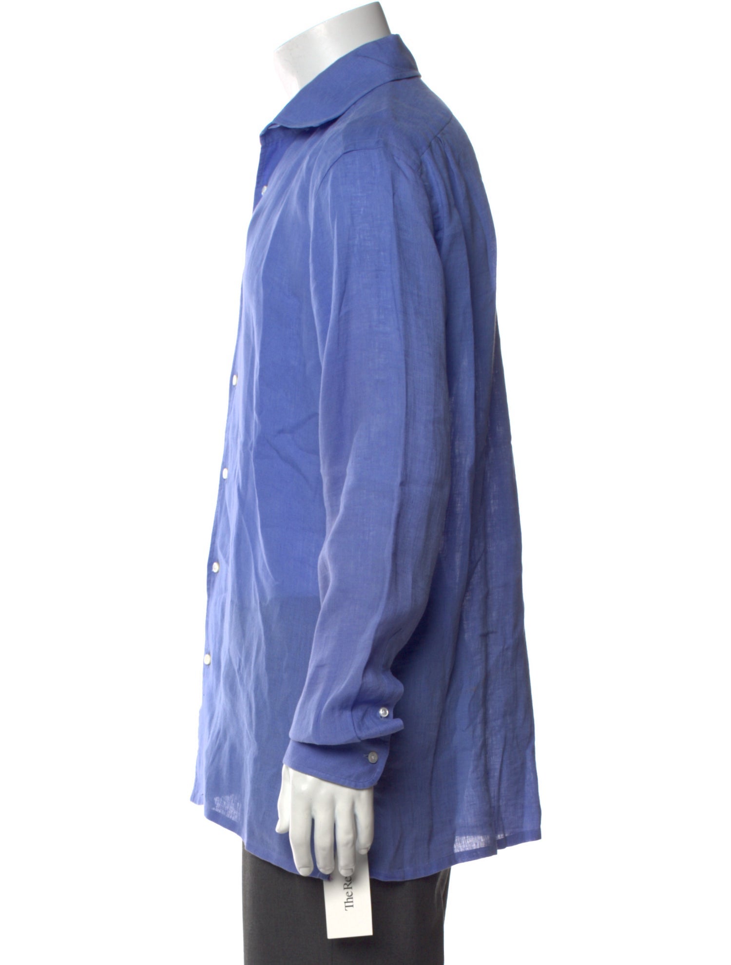 Ralph Lauren Purple Label Linen Long Sleeve Dress Shirt