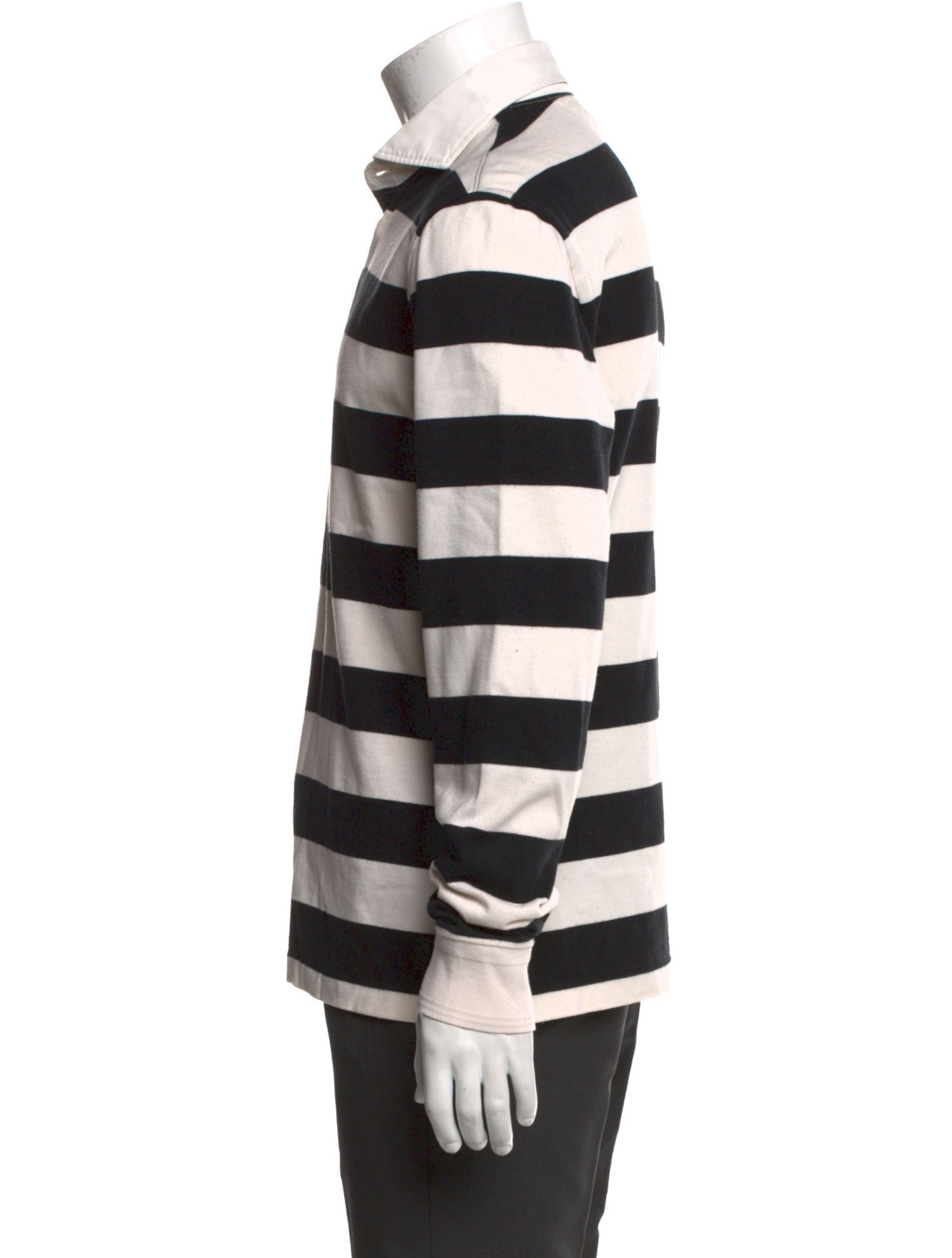 Ralph Lauren Purple Label Striped Collar Polo Shirt