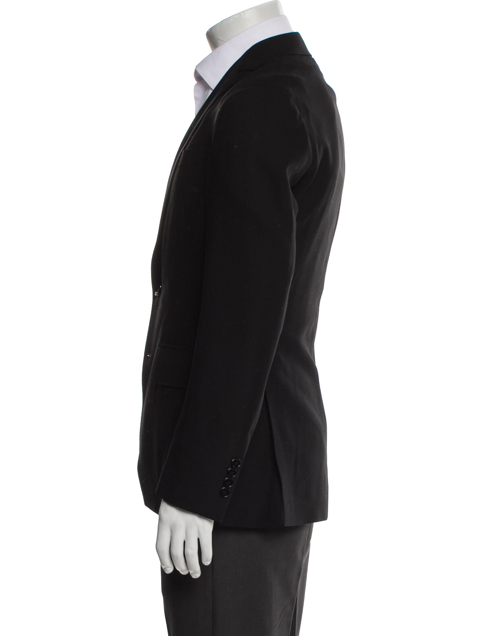 Ralph Lauren Purple Label Wool Leather Trim Embellishment Blazer