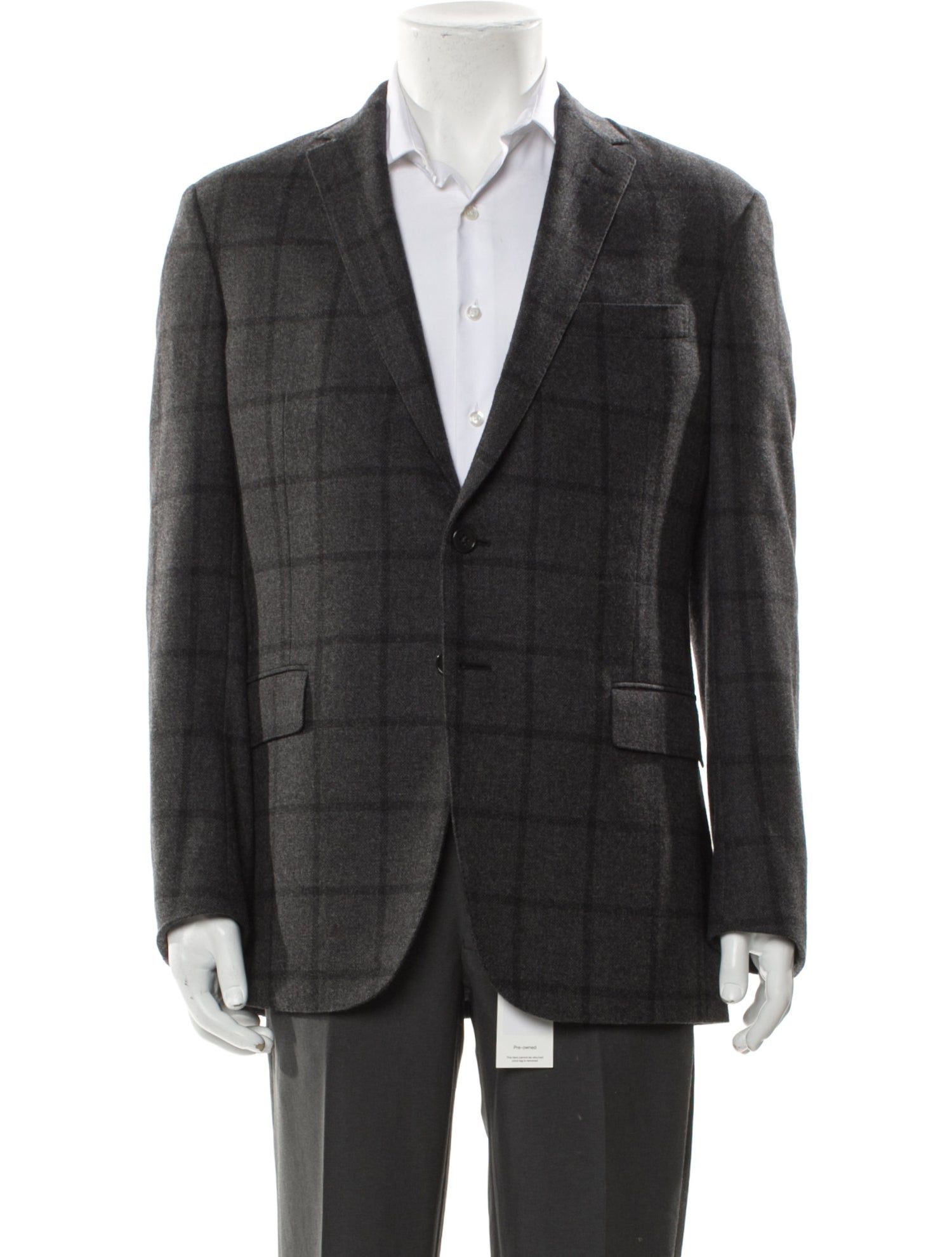 Ralph Lauren Purple Label Wool Plaid Print Blazer
